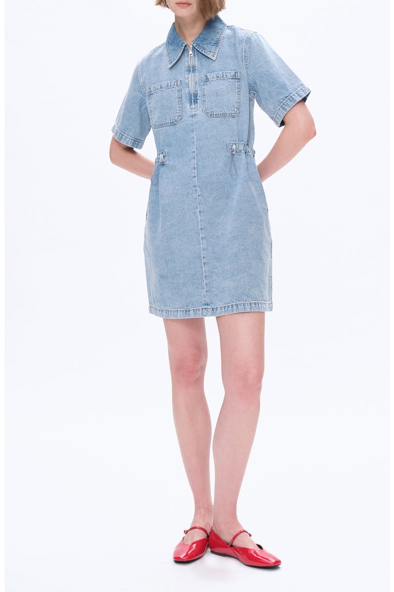 Denim Shirtdress, Main, color, LIGHT BLUE