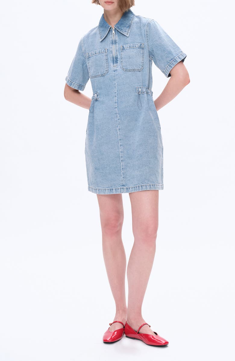 Bayeas Denim Shirtdress, Main, color, Light Blue