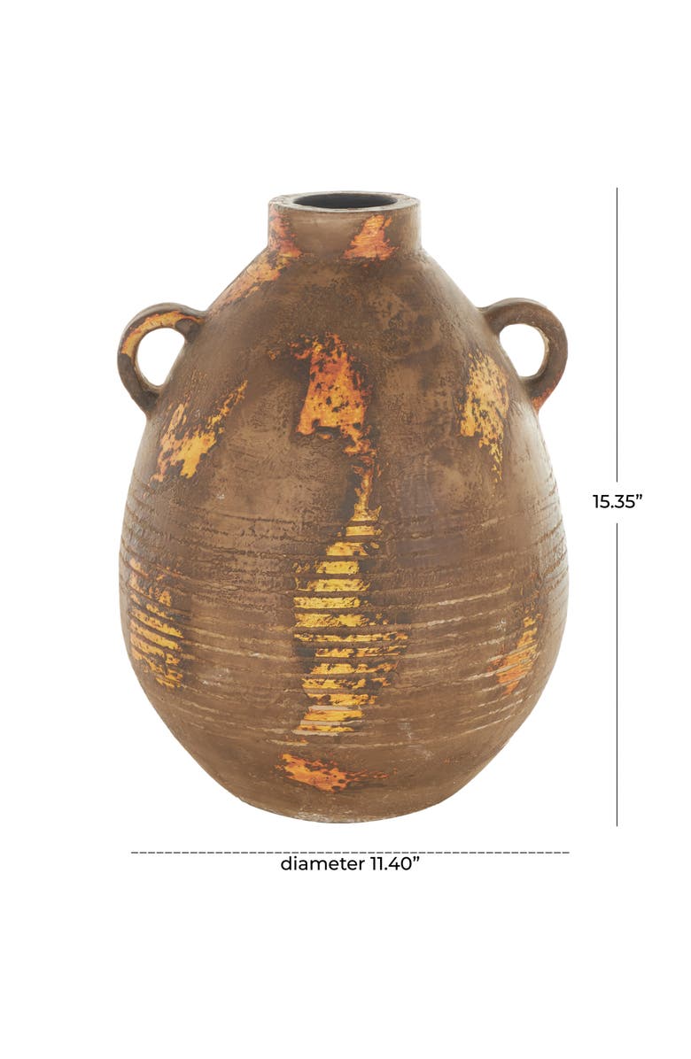 GINGER BIRCH STUDIO Brown Ceramic Vase, Alternate, color, Brown