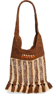 Isabel Marant Small Praia Fringe Raffia Tote