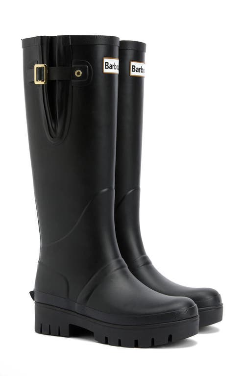 Barbour Leighton Tall Wellington Boot In Black