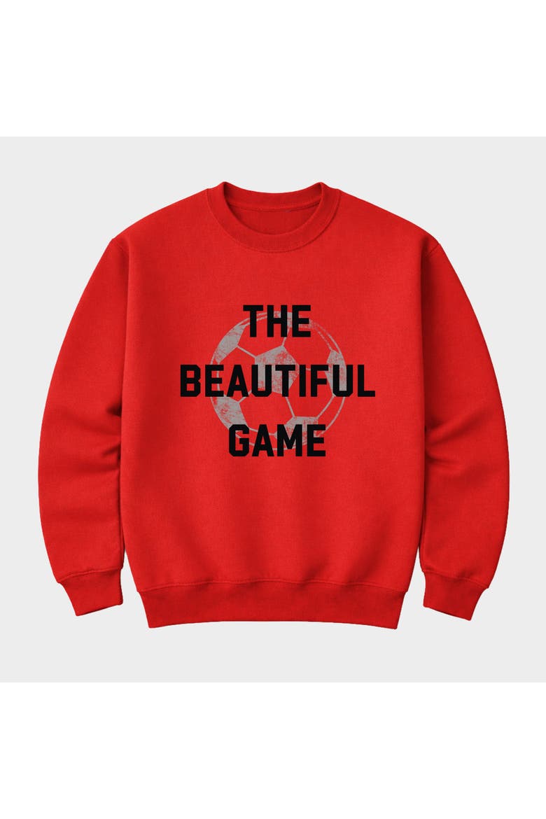 The Beautiful Game Varsity Sweatshirt, Alternate, color, Red