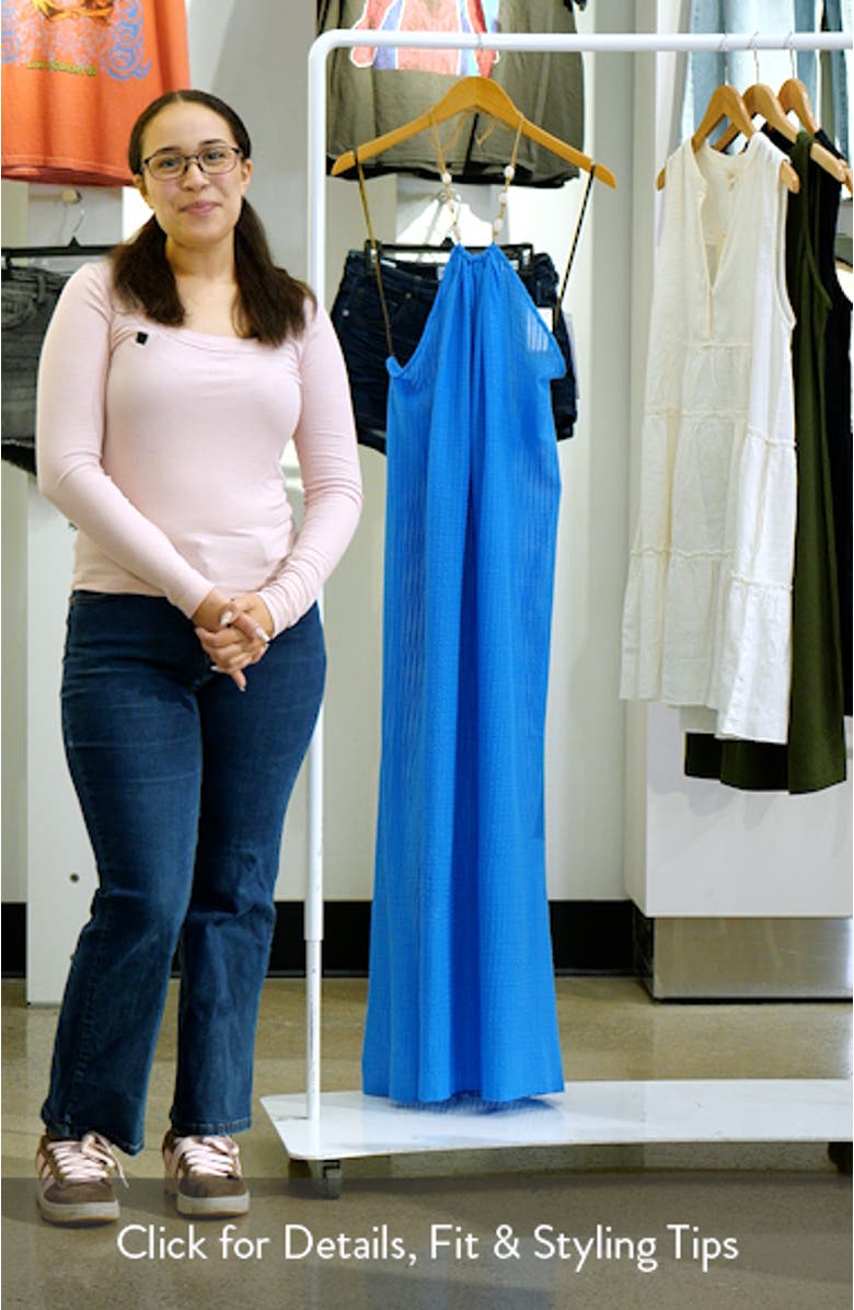 Cloe Halter Cotton Cover-Up Dress, sales video thumbnail