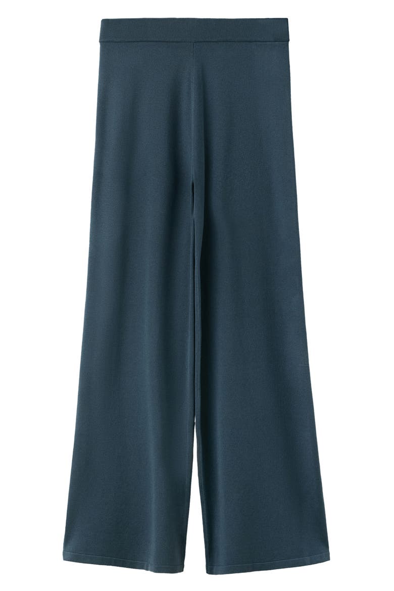 Knit Wide Leg Trousers, Alternate, color, BLUE