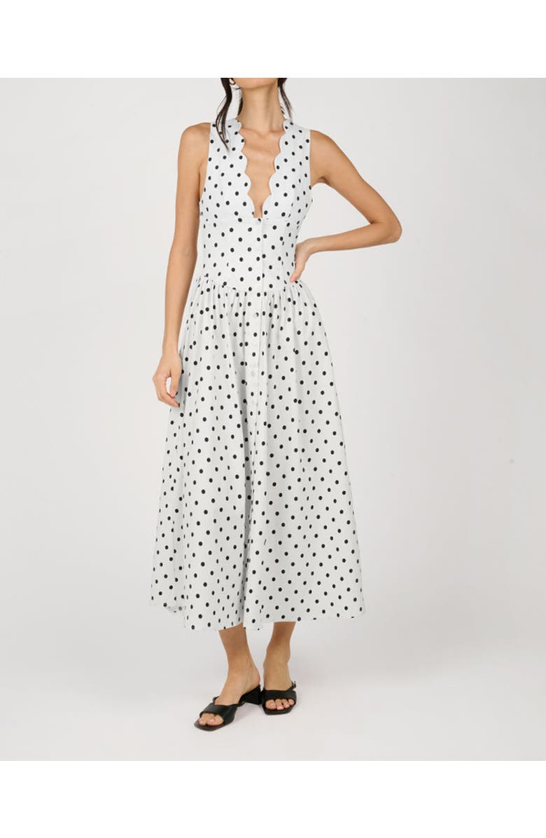 WeWoreWhat Button Front Scallop Dress, Main, color,