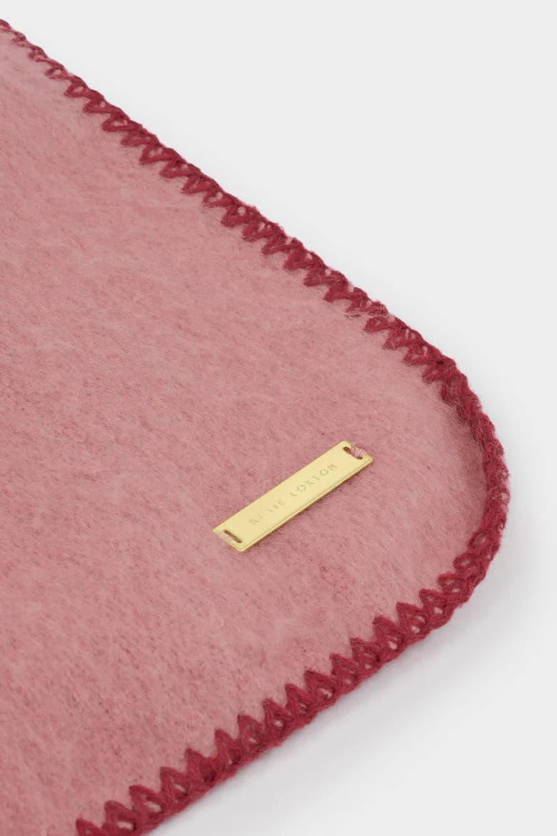 Whipstitch Scarf in Dusty Pink, Alternate, color, Dusty Pink