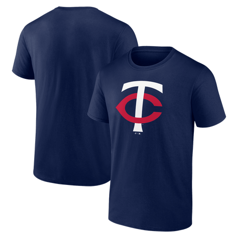 Men's Logo Athletic Navy Minnesota Twins Official Logo T-Shirt