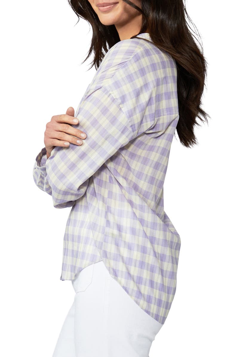 PAIGE Ellanie Plaid Shirt, Alternate, color, Lavender Multi