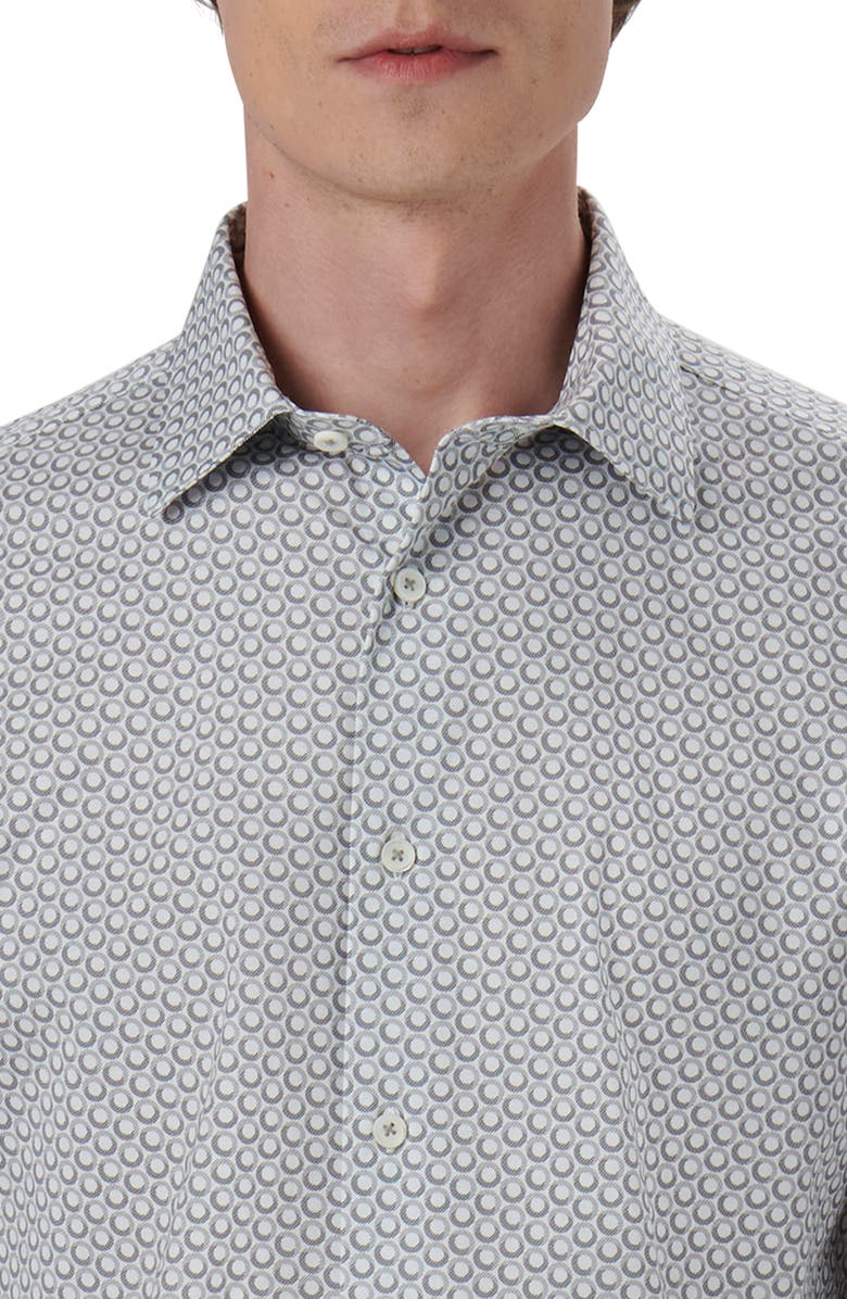 Bugatchi James OoohCotton<sup>®</sup> Circle Print Button-Up Shirt, Alternate, color, 