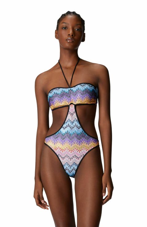 Bandeau Trikini With Double Ties