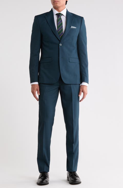 Solid Notch Lapel Suit