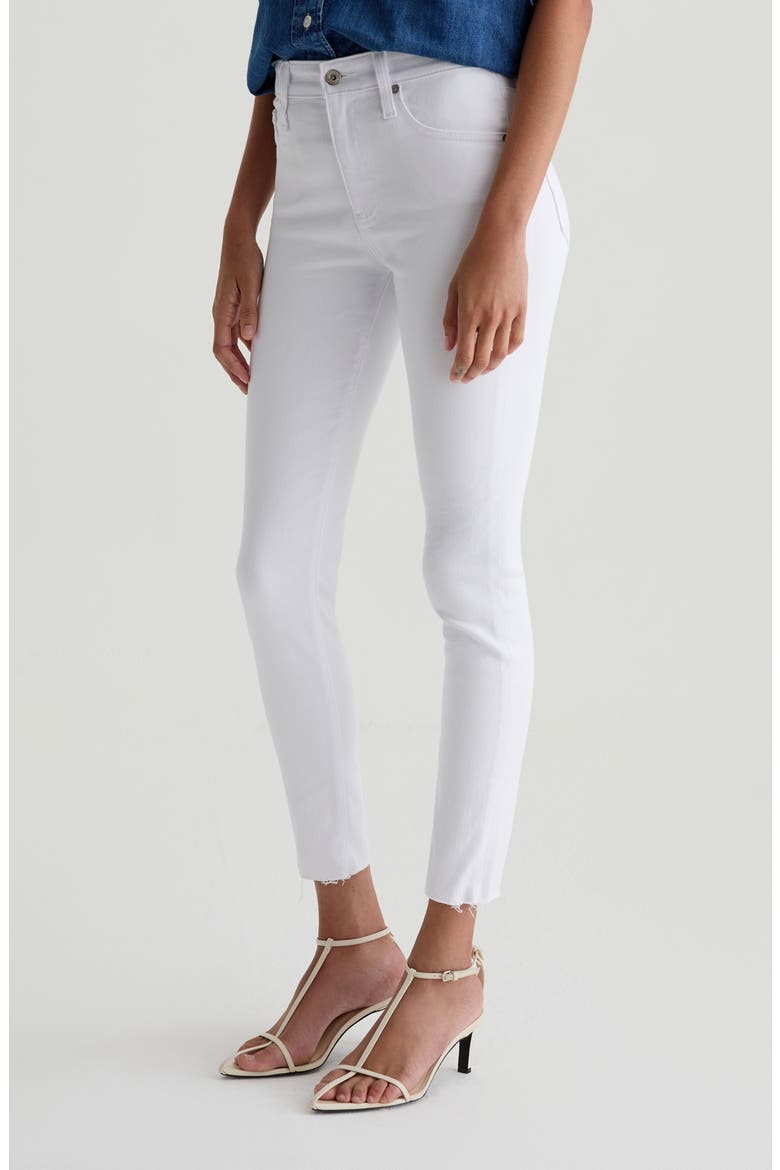 Farrah Ankle Skinny Jeans, Alternate, color, WHITE