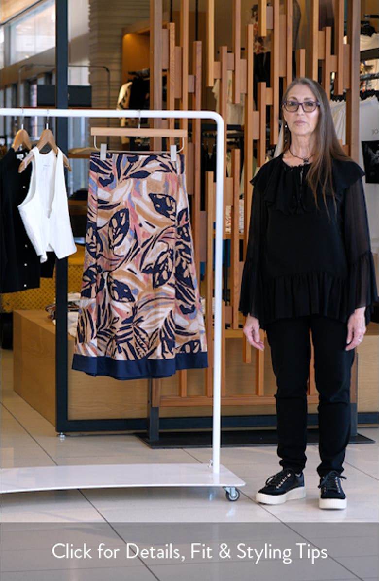 Terracotta Garden Cotton Midi Skirt, sales video thumbnail