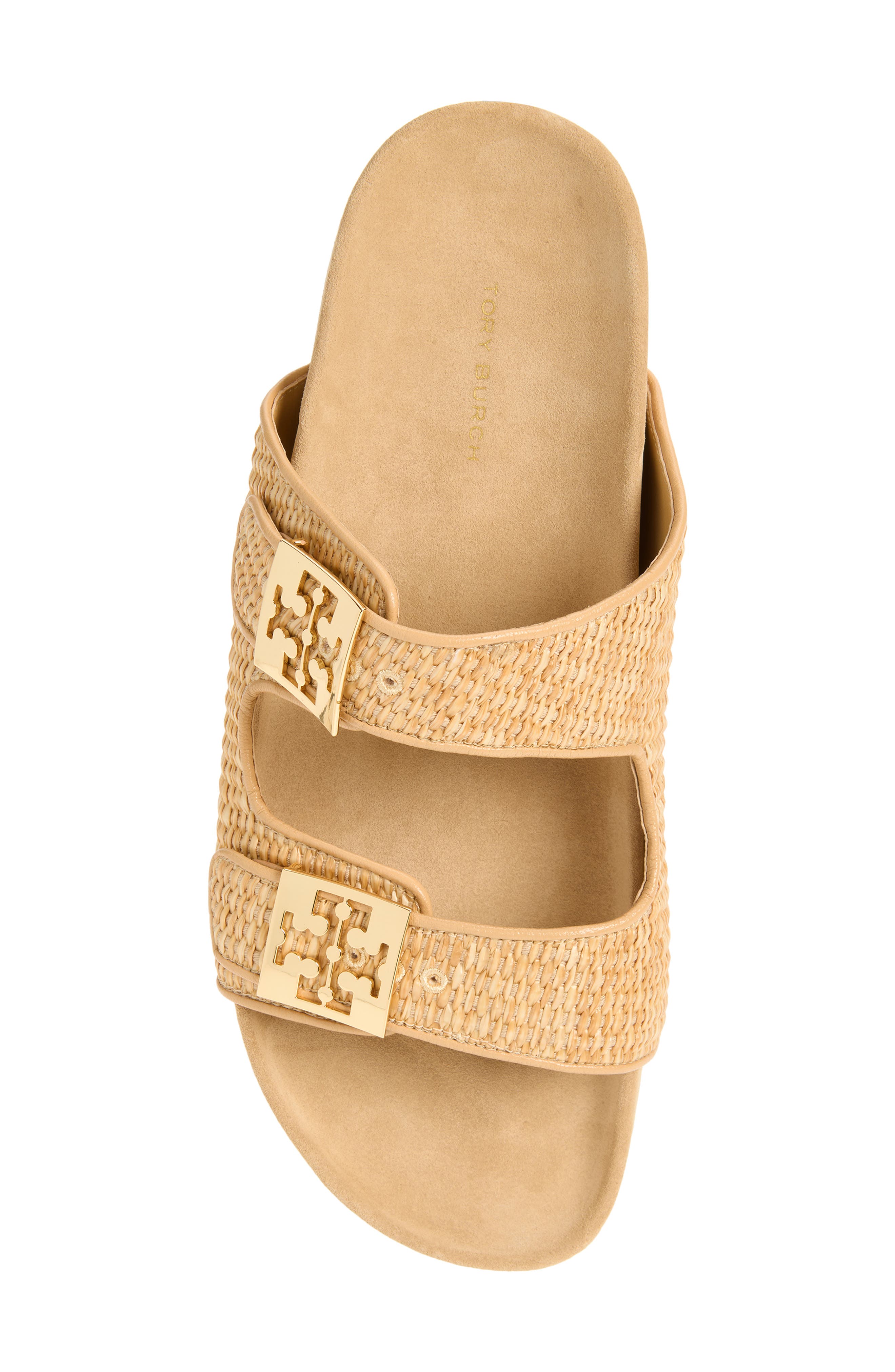 Tory Burch Mellow Slide Sandal, Alternate, color, Light Camel / Light Teak