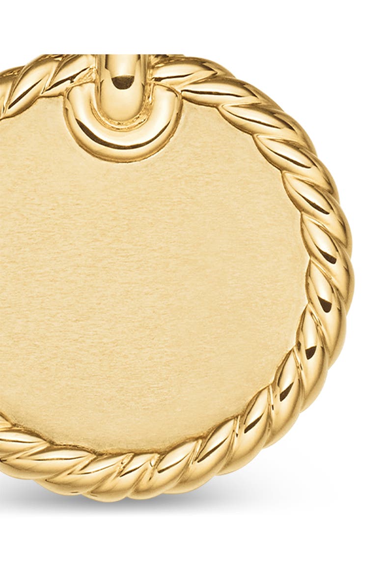 David Yurman Elements Disc Pendant in 18K Yellow Gold with Pavé Diamonds, Alternate, color, Diamond/ Yellow Gold
