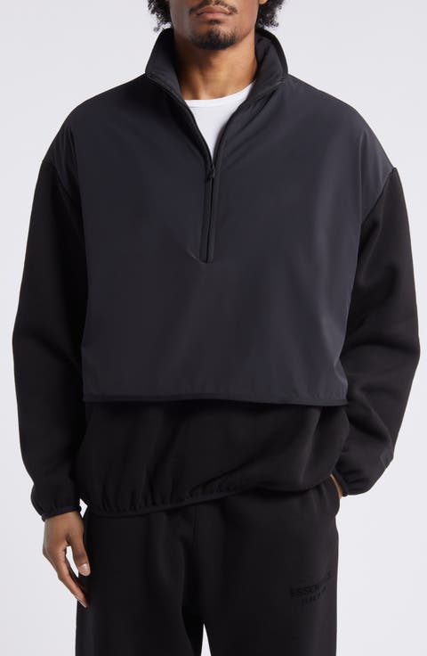 Quarter Zip Fleece & Nylon Pullover