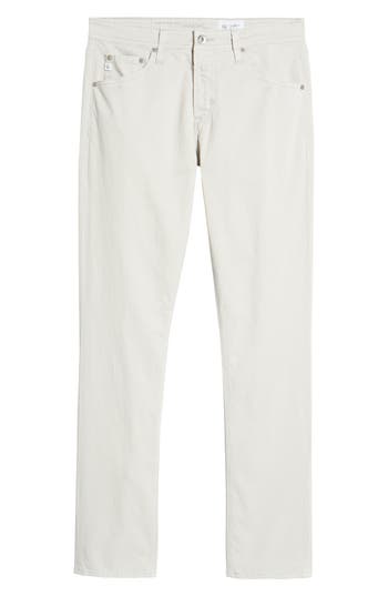 AG AG EVERETT SUEDED STRETCH SATEEN SLIM STRAIGHT LEG PANTS