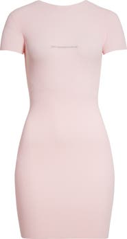 Alexander Wang Logo Jacquard Rib Mini Sweater Dress