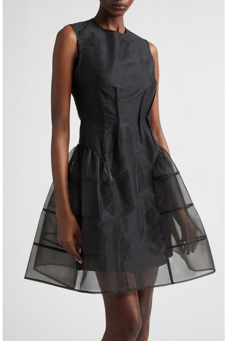 Claudie Liquid Myrtia Fit & Flare Dress, Alternate, color, BLACK LIQUID MYRTIA