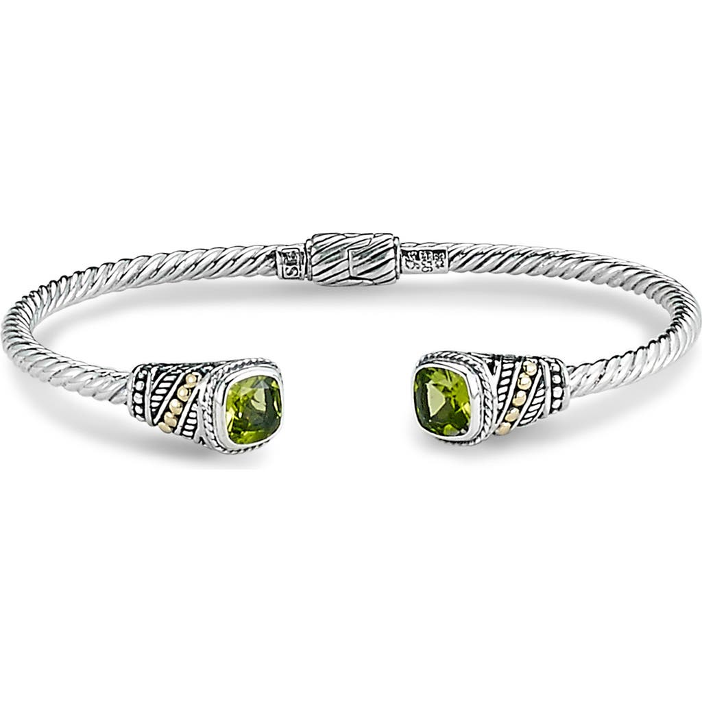 Samuel B. Two-tone Bangle Cuff Bracelet In Green