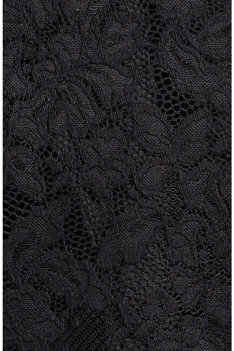 Kids' Floral Lace Button-Up Top, Alternate, color, BLACK