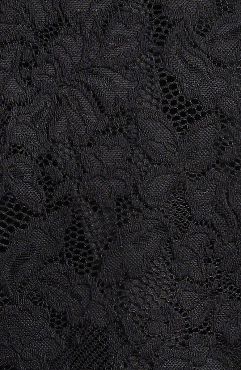 Good Luck Girl Kids' Floral Lace Button-Up Top, Alternate, color, Black