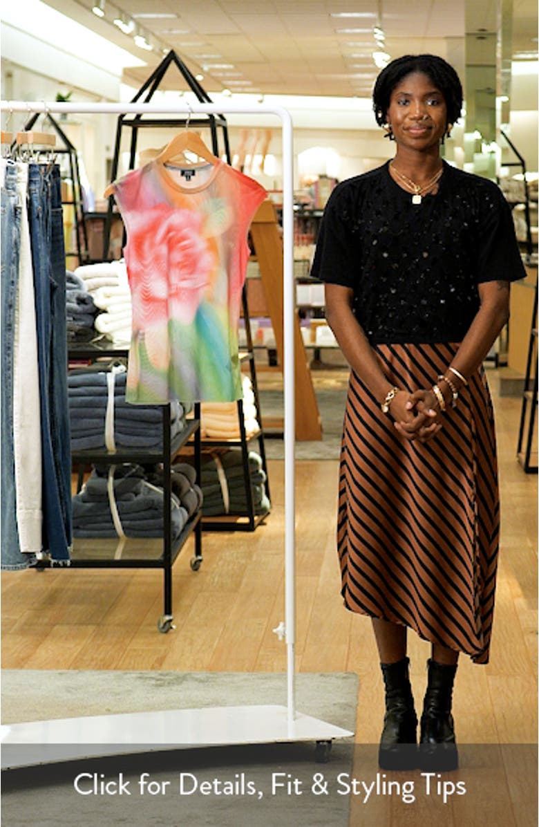 Nina Print Cap Sleeve Mesh Top, sales video thumbnail
