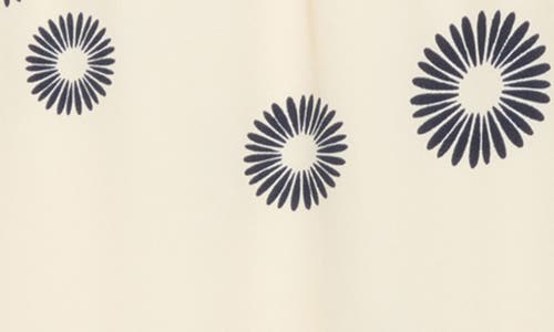 Bobeau A-line Maxi Skirt In Antique White/navy Daisy