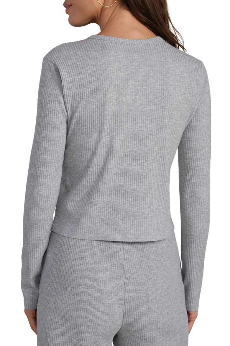 LivLuxe Rib Cardigan, Alternate, color, HEATHER GRAY
