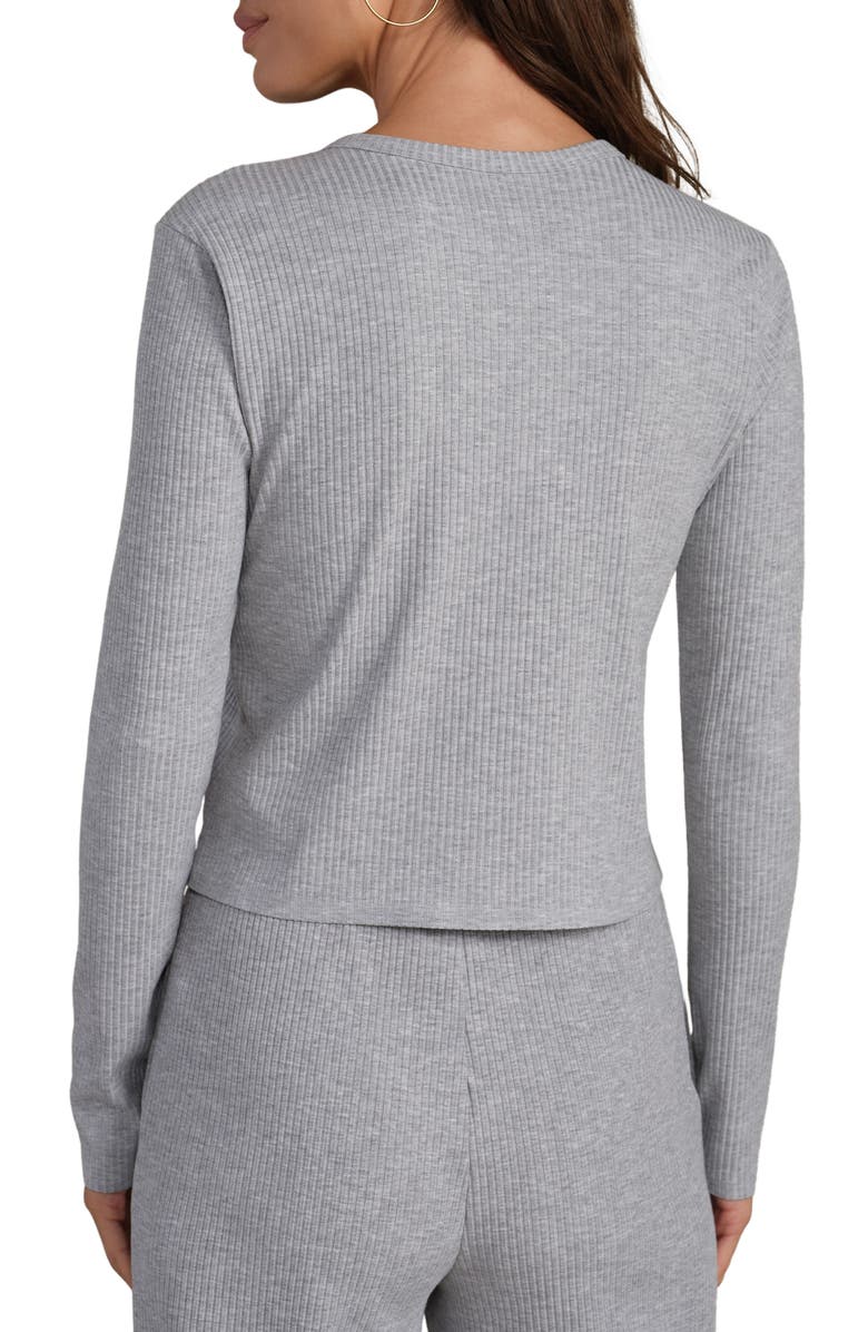 Rhone LivLuxe Rib Cardigan, Alternate, color, Heather Gray