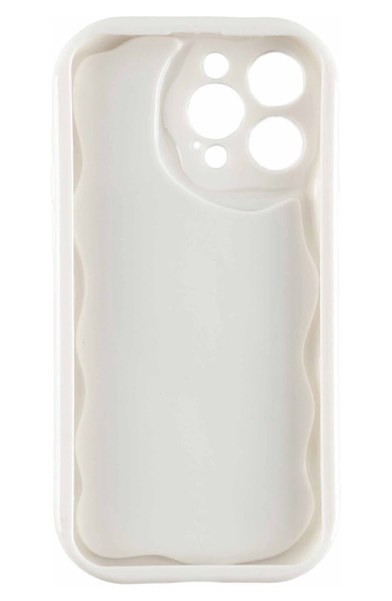 Auramma Funky Mirror iPhone 15 Pro Case, Alternate, color, White