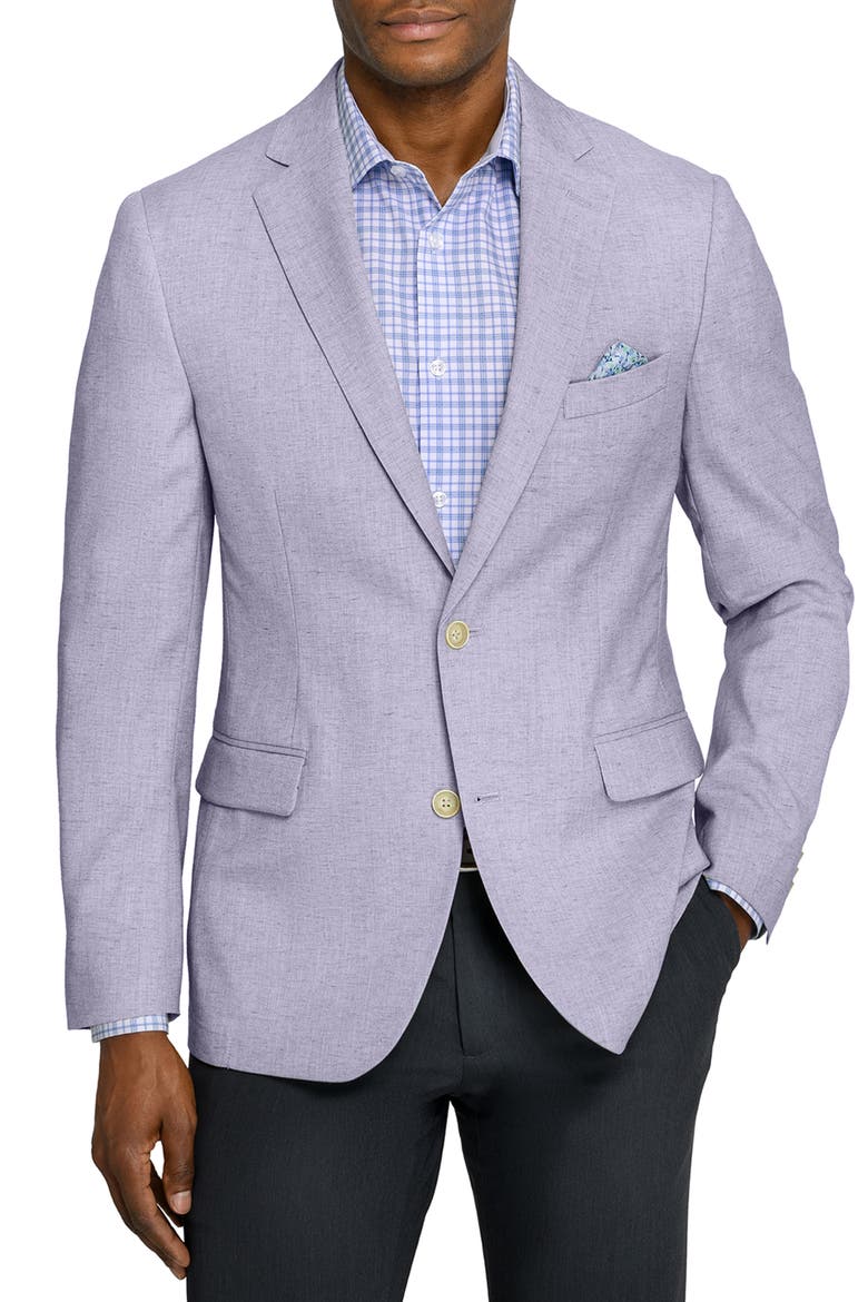 Solid Lino Sport Coat, Alternate, color, LILAC