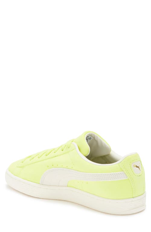 Puma Neon Sneaker In Electric Lime-frosted Ivory