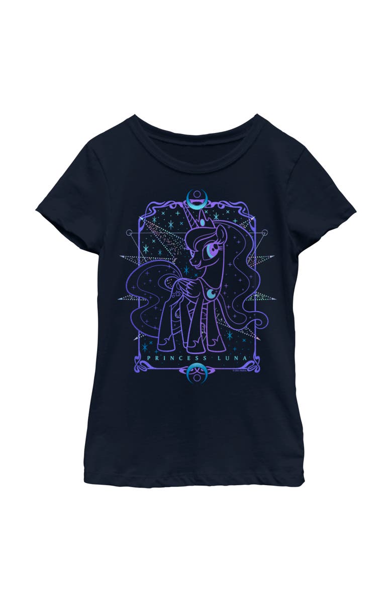 MY LITTLE PONY Girl's My Little Pony Princess Luna Tarot Card  Graphic T-Shirt, Main, color, Navy Blue