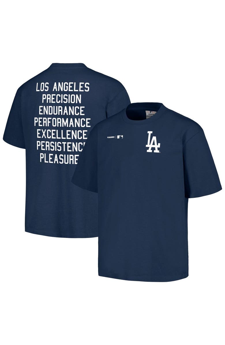 PLEASURES Men's PLEASURES Navy Los Angeles Dodgers Precision T-Shirt, Main, color,