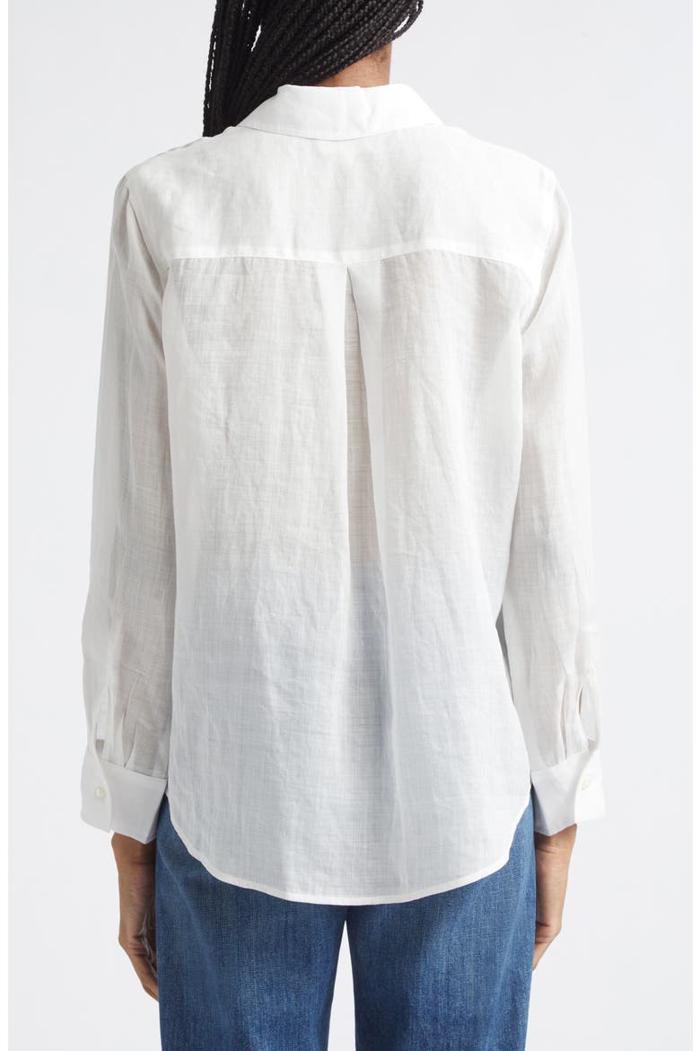 Ellery Ramie Button-Up Shirt, Alternate, color, IVORY
