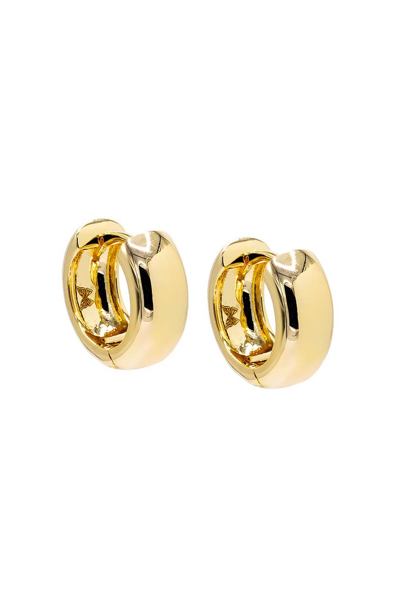 BY ADINA EDEN Wide Huggie Earring, Main, color, Gold