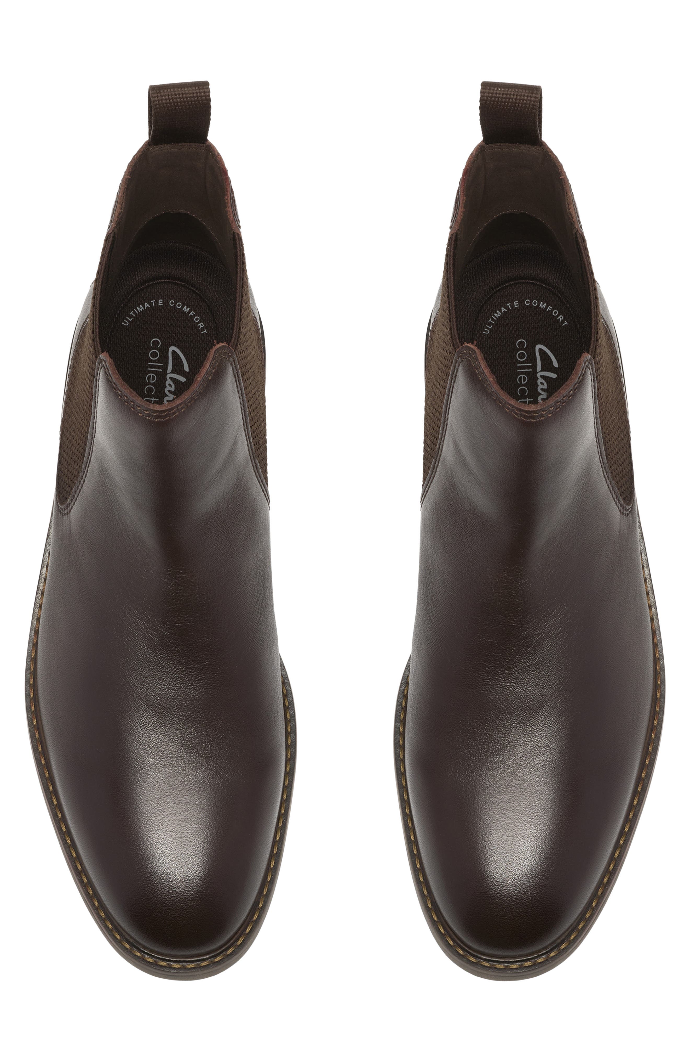 Jaxen Easy Chelsea Boot, Alternate, color, BROWN LEATHER