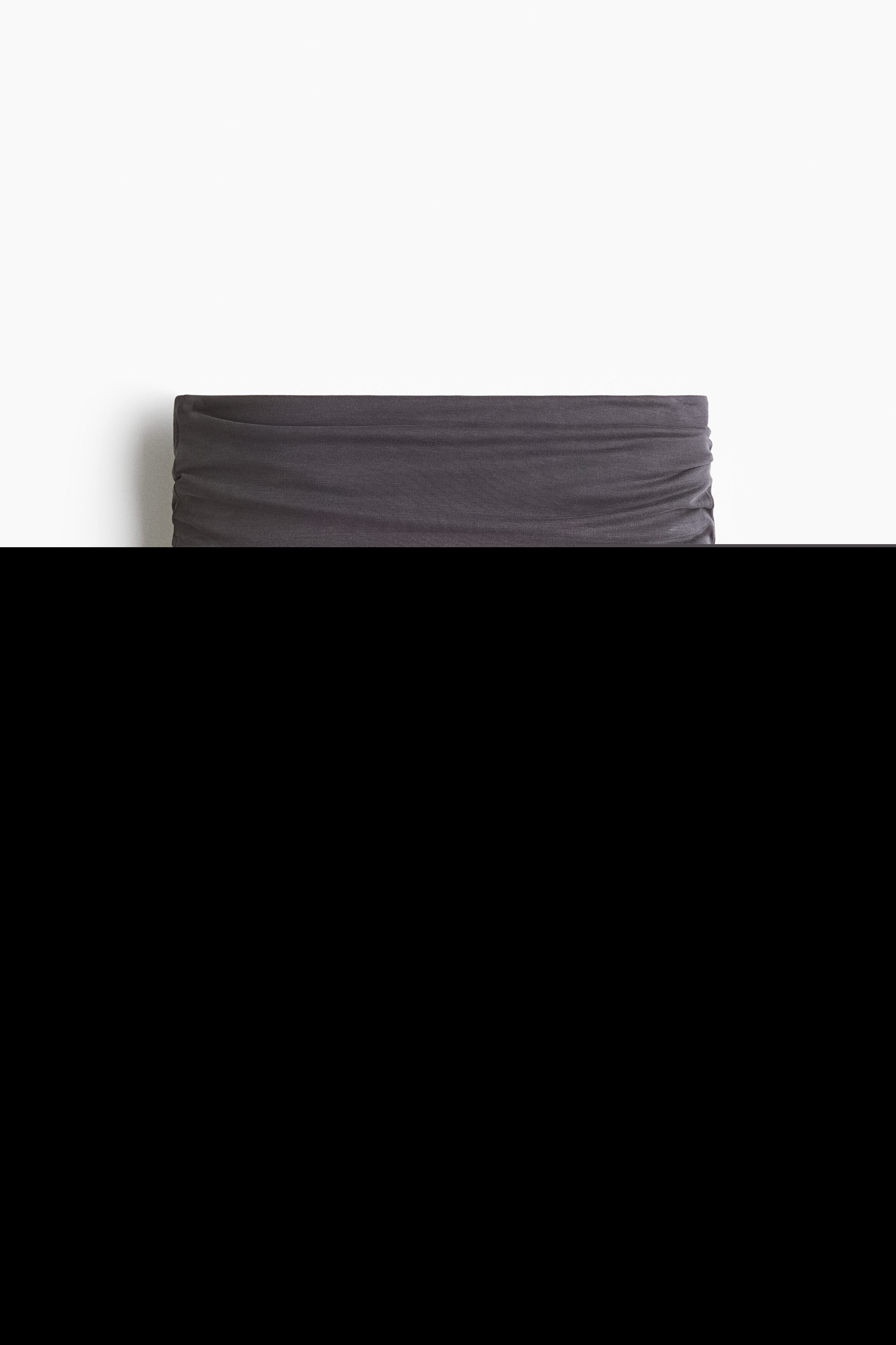 H&M Foldover-waist Asymmetric Yoga Skirt, Alternate, color, Dark Gray