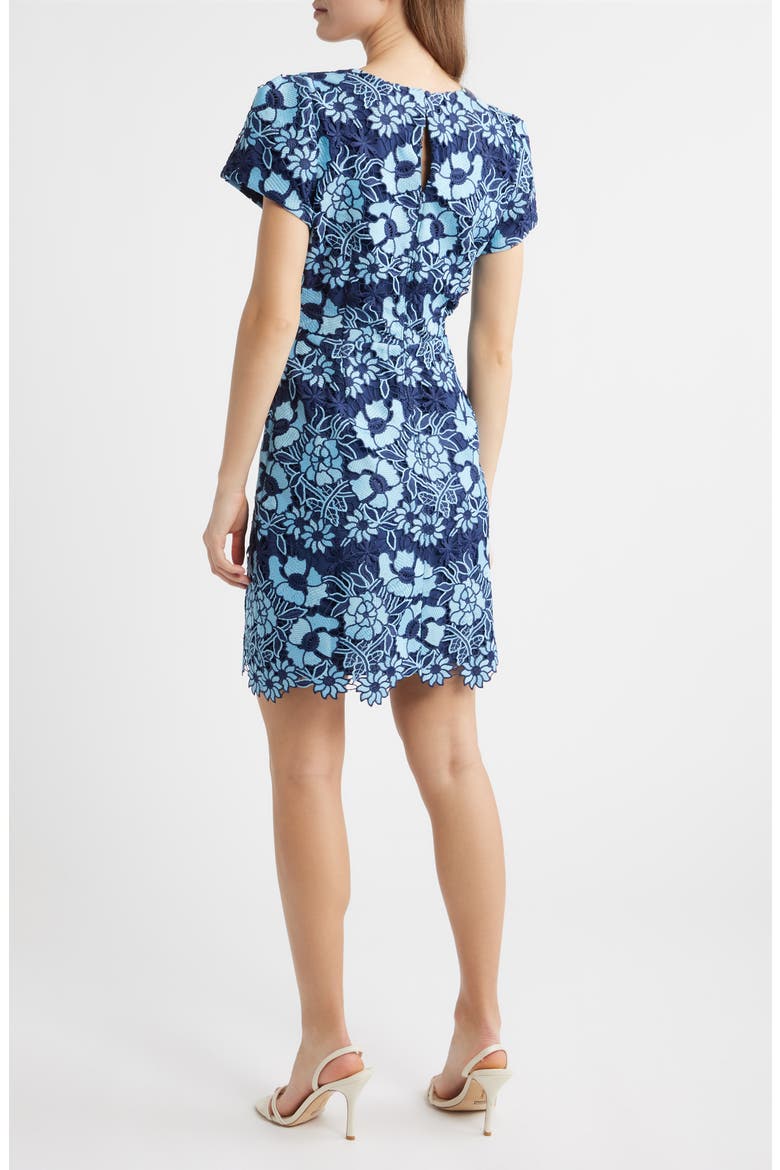 Floral Denim Embroidered Minidress, Alternate, color, DENIM