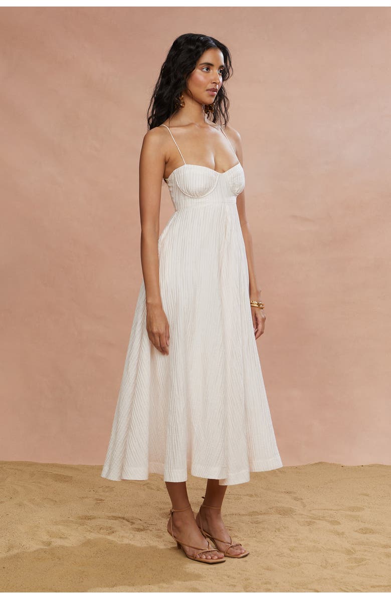 AMUR Jill Midi Dress, Alternate, color, Sea Salt