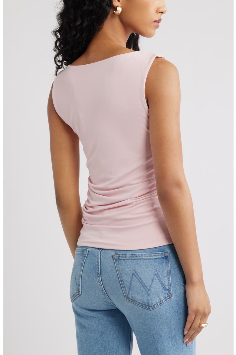 Boat Neck Sleeveless Top, Alternate, color, PINK PINKESQUE