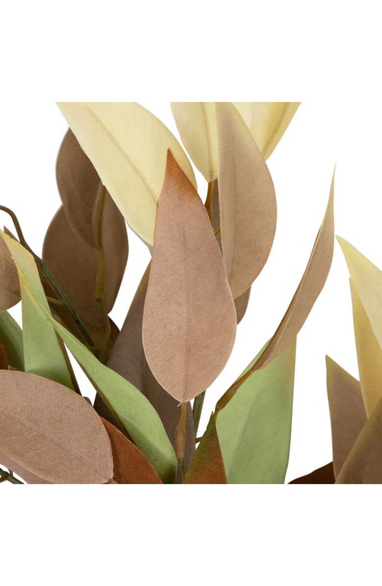 Northlight Autumn Harvest Neutral Fall Foliage Leaf Wreath, 22-Inch, Unlit, Alternate, color, Orange