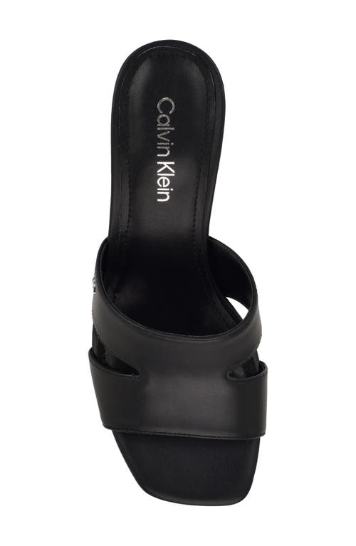 CALVIN KLEIN CALVIN KLEIN VALERY BLOCK HEEL SLIDE SANDAL