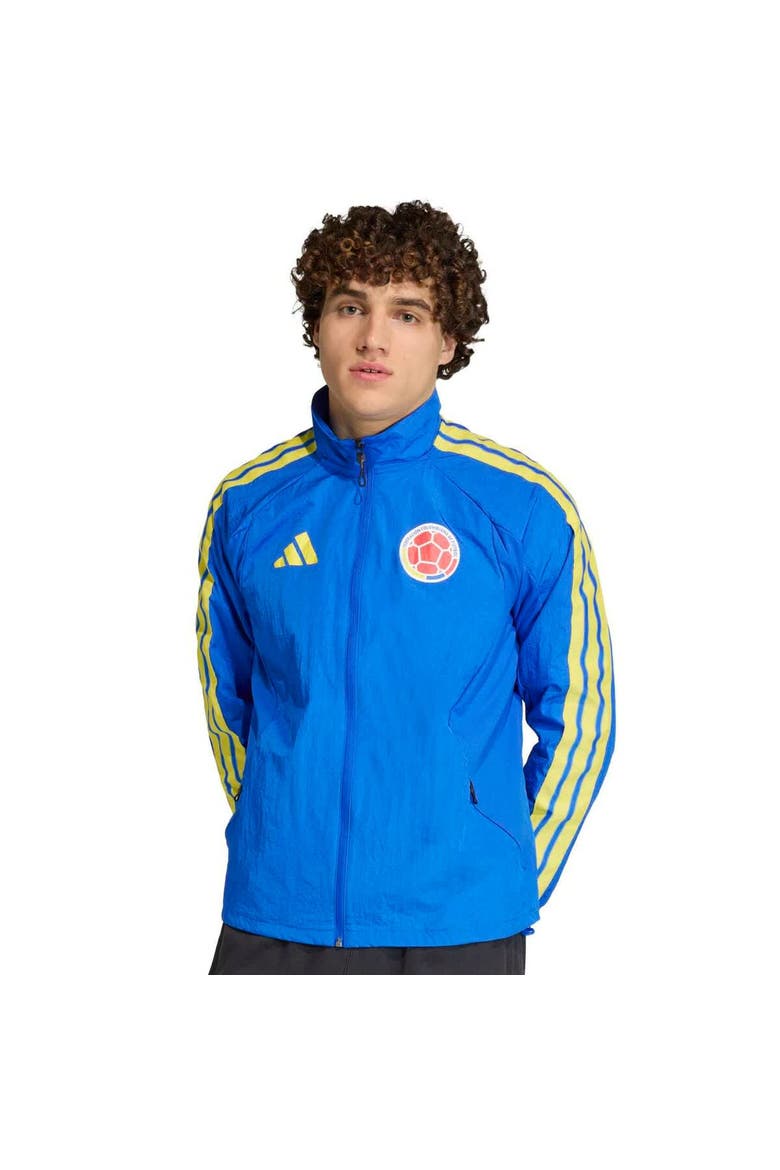 Men's adidas Blue Colombia National Team 2026 Home Full-Zip Game Day Anthem Jacket, Main, color, Blue