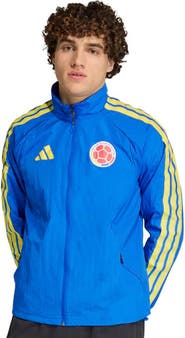 adidas Men's adidas Blue Colombia National Team 2026 Home Full-Zip Game Day Anthem Jacket