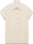 MANGO Short Sleeve Button-Up Shirt