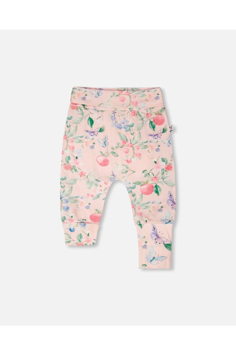 Organic Cotton Jersey Evolutive Berries Printed Pants, Main, color, Pink Printed Berries
