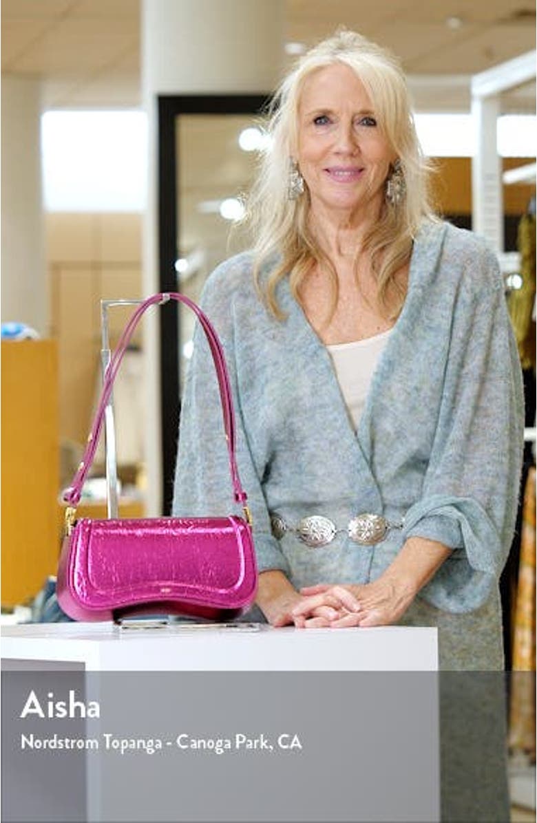 Joy Metallic Faux Leather Shoulder Bag, sales video thumbnail