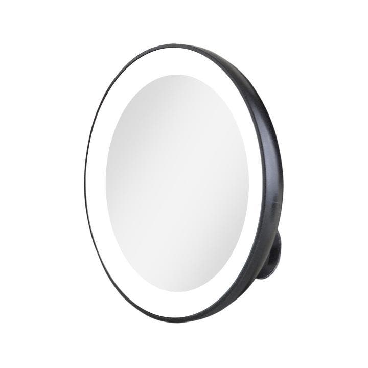 Zadro Lighted Compact Mirror with 15X Magnification & Suction Cup in Black 